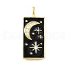 Brass Micro Pave Cubic Zirconia Pendants KK-S523-09G-1