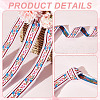 AHADERMAKER 11 Yards Polycotton(Polyester Cotton) Embroidery Flower Ribbon OCOR-GA0001-98B-4