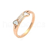 Ion Plating(IP) 304 Stainless Steel Finger Ring with Rhinestone RJEW-Q779-02RG-1