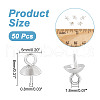 Unicraftale 50Pcs 304 Stainless Steel Cup Pearl Peg Bails Pin Pendants STAS-UN0004-55-3