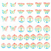  40Pcs 10 Styles Spray Painted 430 Stainless Steel Filigree Double-Sided Pendants STAS-TA0002-28-2