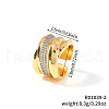Elegant Hollow Brass Micro Pave Cubic Zirconia Cuff Rings TF9491-2-2