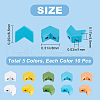 CREATCABIN 50pcs 5 colors Spray Painted Alloy Multi-Strand Links FIND-CN0001-13-2