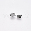 Tarnish Resistant 304 Stainless Steel Ribbon Crimp Ends STAS-S112-001B-P-1