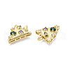 Brass Micro Pave 
Cubic Zirconia Pendants ZIRC-N039-224-3