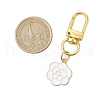 Flower Alloy Enamel Pendant Decorations HJEW-JM02691-03-3