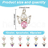 Acrylic & Alloy Pendants PALLOY-HY00029-2