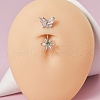 304 Stainless Steel with Crystal Rhinestone Belly Rings FS-WG2C664-01-1