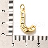 Brass Micro Pave Clear Cubic Zirconia Pendants KK-G521-01G-J-3