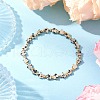 Natural Dalmatian Jasper Beads Stretch Bracelets for Women BJEW-JB11768-05-1