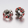 Tibetan Style Alloy Rhinestone European Beads PALLOY-F200-04A-2