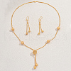 Middle Eastern Style Brass & Iron Lantern Tassel Necklaces & Earrings Set for Women CV0737-1-5