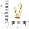 Brass Micro Pave Cubic Zirconia Pendants KK-V014-01G-22-3