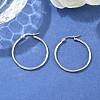 Tarnish Resistant 304 Stainless Steel Hoop Earrings EJEW-F105-09P-1
