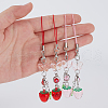 4Pcs 2 Style Glass & Acrylic Mobile Straps HJEW-DR00055-3