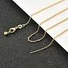 Brass Rolo Chain Adjustable Slider Necklaces NJEW-E157-05G-1