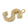 Ion Plating(IP) 304 Stainless Steel Micro Pave Cubic Zirconia Pendants STAS-Z107-03G-18-2