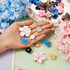 80pcs 8 styles Handmade Polymer Clay 3D Flower Plumeria Beads CLAY-TA0001-14-5