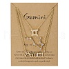 3Pcs 3 Styles Alloy Crystal Rhinestone Constellation Pendant Necklaces Sets WGEBB06-05-1