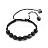 4Pcs 4 Colors Baking Painted Glass Round Beads Braided Bead Bracelets BJEW-JB11974-4