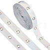 ARRICRAFT 9 Yards Imitation Leather Ribbon with Platinum Plated Alloy Eyelets OCOR-AR0001-64B-1