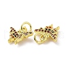 Brass Micro Pave Colorful Cubic Zirconia Charms KK-E068-VF093-3
