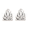 Flame Tibetan Style Alloy Pendants X-TIBEP-S295-40AS-RS-1