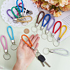 CRASPIRE 16Pcs 16 Style Imitation Leather Keychain KEYC-CP0001-22-3