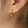 Heart S925 Sterling Silver Hoop Earrings VI6598-1-1