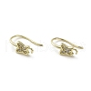 Brass Micro Pave Cubic Zirconia Earring Hooks KK-C048-13H-G-1