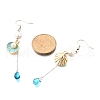 Alloy Shell Shape Dangle Earrings EJEW-TA00655-4