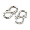Non-Tarnish 304 Stainless Steel S-Hook Clasps STAS-Z048-07P-2