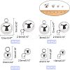 Unicraftale 100pcs 4 Style  304 Stainless Steel Charms STAS-UN0026-14-6