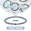 FIBLOOM 7Pcs 7 Style Natural Mixed Gemstone Round & Plastic Evil Eye Beaded Stretch Bracelets Set NJEW-FI0001-15-2