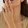 4Pcs Twist Zinc Alloy Crystal Rhinestone Finger Rings Sets FS-WGAC0FD-05-2