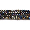 Electroplate Glass Beads Strands GLAA-H021-01A-AB02-2