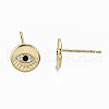 Brass Micro Pave Cubic Zirconia Stud Earrings KK-S356-147G-NF-3