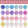 DIY Round Acrylic Beads Jewelry Making Finding Kits DIY-YW0011-64-3