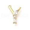 Brass Micro Pave Cubic Zirconia Pendants KK-M310-01G-25-1