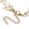 Synthetic Turquoise & Magnesite & Natural Cowrie Shell Beaded Bracelets BJEW-JB10691-4