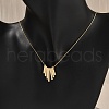 304 Stainless Steel Tassel Pendant Necklaces NEJW-V001-13G-5