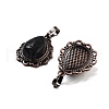 Natural Lava Rock Teardrop Pendants G-K363-01R-16-2