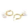 Plastic Pearl Dangle Hoop Earrings X-EJEW-A070-01G-2