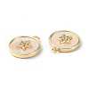 Brass Micro Pave Cubic Zirconia Charms X-KK-B072-02G-3