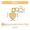 DICOSMETIC 40Pcs Rack Plating Brass Curb Chain Extender KK-DC0004-26-2
