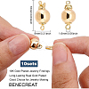 BENECREAT 1-Strand 2-Hole Brass Box Clasps KK-BC0008-25-2