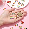 20Pcs 10 Styles Rainbow Color Alloy Enamel Pendants ENAM-YW0004-10-5