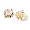 Natural Rose Quartz Faceted Connector Charms G-H323-03G-15-2