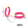 Elegant Brass Enamel Hoop Earrings WO3683-8-2
