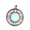 Retro Hollow Opalite Pendants PW-WG205B0-06-1
